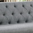 thumbnail image 5 of Rosevera Larkin Upholstered Tufted Fine Polyester Chair Loveseat Sofa  with Armless Design Easy Assembly for Living Room Bedroom, Grey, 5 of 6