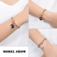 thumbnail image 3 of Paw Urn Locket Stainless Steel Chain Link Bracelet Cremation Jewelry for Dog Ashes Funeral Urn Bracelet for Ashes Holder, 3 of 5
