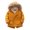 Q3Yellow, variant on Kids Coats Boys Winter Jacket with Hood Windproof Zipper Outerwear for Toddler Kids Warm Thick Coats Solid Color Size:3-4 Years