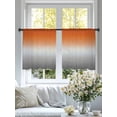 thumbnail image 4 of Burnt Orange Gray Ombre Semi Sheer Window Curtains 54 Inches Long, Modern Gradient Abstract Art Rod Pocket Voile Silky Chiffon Curtain Light Filtering Drapes for Living Room, 52"x54", 2 Panels, 4 of 9