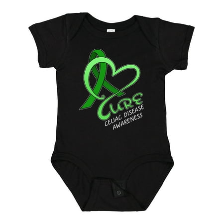 

Inktastic Cure- Celiac Disease Awareness Heart-shaped Ribbon Gift Baby Boy or Baby Girl Bodysuit