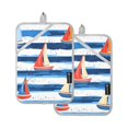thumbnail image 7 of Yayeee Pot Holders Kitchen Heat Resistant with Pocket 7"x9.8" Cotton Oven Cooking Hot Pads, Blue Sailboats, 7 of 7