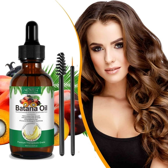 Aliver Batana Oil for Hair Care,100% Pure & Natural Moisturizes Hair & Scalp,Prevents Breakage & Split Ends,Suitability for All Hair Types,2.02fl.oz