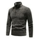 thumbnail image 2 of pstuiky mangas largas para hombre, Suéter informal de manga larga con cuello alto y cremallera gruesa y sólida para hombre camisetas de hombre xl, 2 of 9