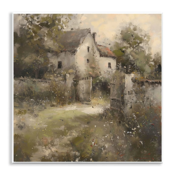 Stupell Industries Overgrown Hazy Cottage Wall Plaque Art, design by Creative Studio, 12 x 12