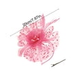 thumbnail image 3 of Pink Pearl Fascinator Headband for Women Vintage Fascinator Hat for Weddings Tea Party with Feathers Pearls Mesh, 3 of 6