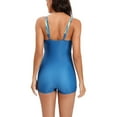 thumbnail image 4 of Ruimatai Women's Modest Swimsuit Set Push up 2024 Women's Printed -neck One-piece Tight Hip Wrap Swimsuit, 4 of 5