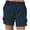 Navy, variant on WMTBSRSW Shorts for Women Loose Wide Leg Summer Casual Cargo Shorts Elastic Waist Drawstring Hiking Bermuda Shorts with Pockets