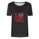 thumbnail image 4 of Tops Cortos para Mujeres Día de la Independencia Patriótica Impreso Cuello Redondo, Camiseta de Manga Corta Casual para la Primavera, Verano Y Fiesta, 4 of 4