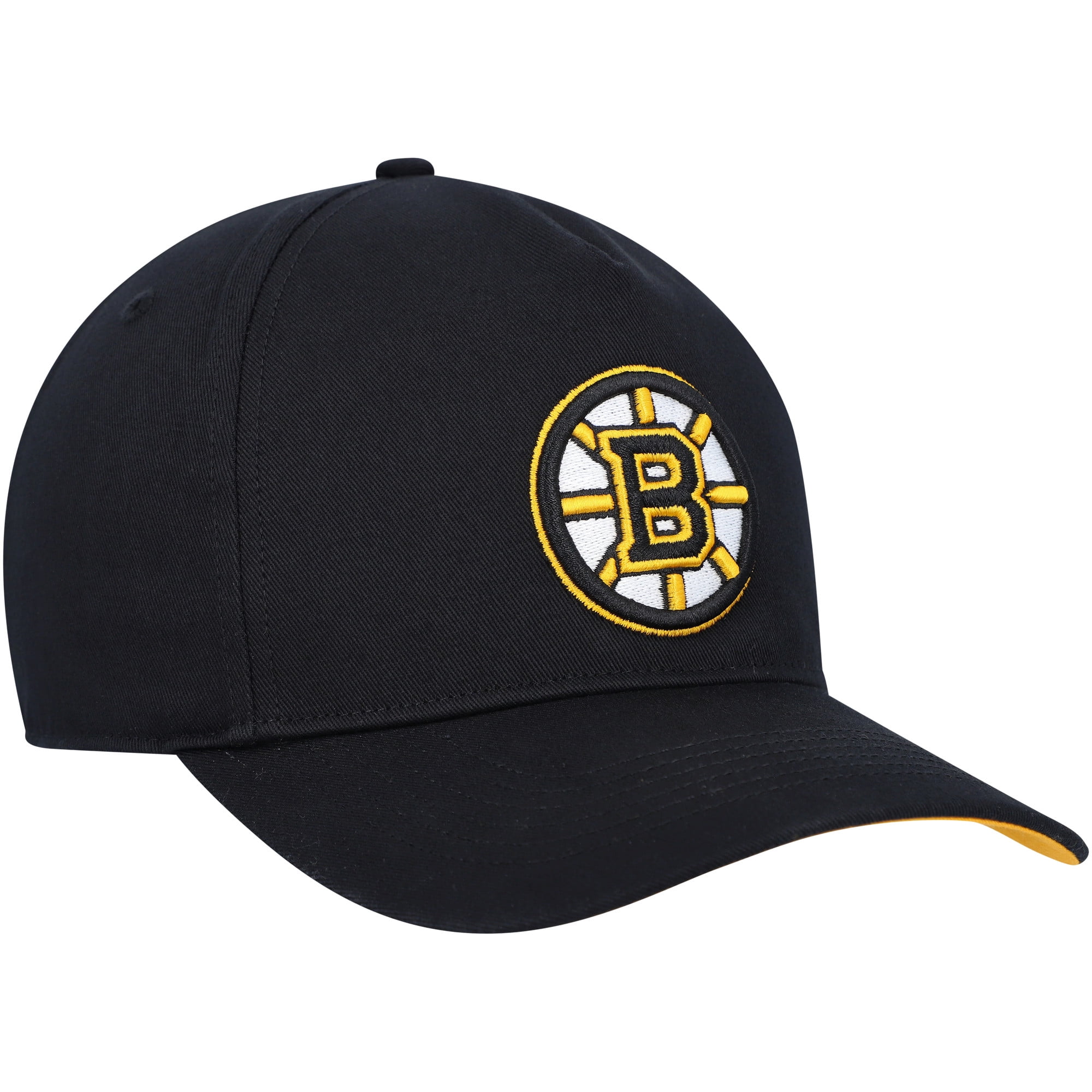 Men's '47 Black Boston Bruins Primary Hitch Snapback Hat