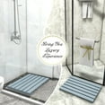 thumbnail image 3 of Bambloom Bamboo Bath Mat,Non-Slip Shower Mat for Bathroom,21x14in,Gray, 3 of 9
