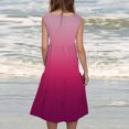 thumbnail image 4 of FcBaudy Robes d'Été pour Femmes, Robes pour Femmes, Jupe pour Femmes, Robe d'Été Sans Manches à Col Rond Imprimé pour la Plage, Jupe en Coton pour Femmes, 4 of 8