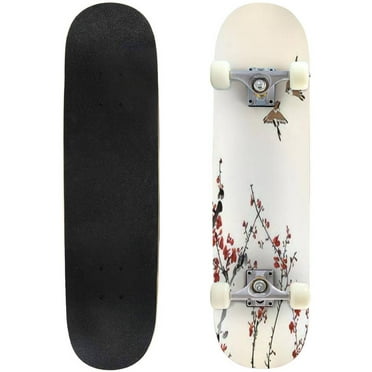 birds winter sweet Outdoor Skateboard Longboards 31"x8" Pro Complete Skate Board Cruiser