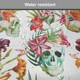thumbnail image 7 of Skull Chair Seating Cushion, Lilies Tropical Flower Blooms Leaves on Skull with Watercolor Painting Effect, Soft Seat Pads for Office with Anti-slip Backing, 16"x16", Pink Orange Green, by Ambesonne, 7 of 7