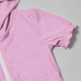 thumbnail image 5 of Flower Girl Dresses Hooded Zip Terrys Swim Cover Up Cotton Short Sleeve Bathing Suit Hooded Bathrobe Dress For Graduation Pink 3Y-4Y, 5 of 6