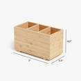 thumbnail image 3 of U Brands Zen Desktop Organizer, 7" x 3.5" x 4.2", Bamboo, Made of Natural Materials, 3 of 9