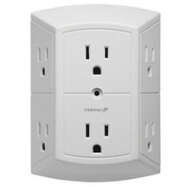 Fosmon ETL Listed 6 Outlet Extender, Multi Plug Wall Outlet, 15A Indoor Extender Splitter