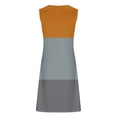 thumbnail image 4 of gakvbuo summer Tank dresses for women 2024 Sleeveless Mini Dress Sundresses Women Floral Print ElegantAnd Color Blocking One ShoulderDress Short Sleeved One Shoulder Dress, 4 of 5