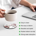 thumbnail image 3 of Grey Snowman Christmas Coasters Set of 4, Absorbent Coasters for Drinks, Xmas Snowflake Birds Berry Winter Coaster for Desk Coffee Table Protection, Home Decor House Warming Gifts 4", 3 of 8