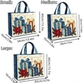 thumbnail image 2 of CLOUJI Christmas Gift Bags Quilted Santa Print Tote Large Capacity Holiday Shopping Shoulder Reusable Festive Grocery for Women Xmas, 2 of 7