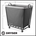 thumbnail image 6 of Dryser X-Large Heavy-Duty Commercial Rolling Laundry Hamper on Wheels with Removable Canvas Bin - Gray, 6 of 7