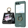 thumbnail image 3 of Allytechgroup Galaxy Z Flip 6 Case with Build in Screen Protector, Ultra Slim Fit Ring Holder Shockproof Bumper Anti-Scratch Phone Case for Samsung Galaxy Z Flip6, Darkgreen, 3 of 7