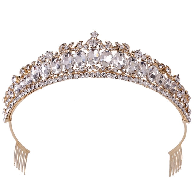 Wedding Crown Elegant Rhinestone - Bridal Party Crown Princess Tiara with Comb