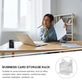 thumbnail image 4 of Clear Cards Stand Multi-function Business Cards Container Desktop Cards Storage Box, 4 of 9