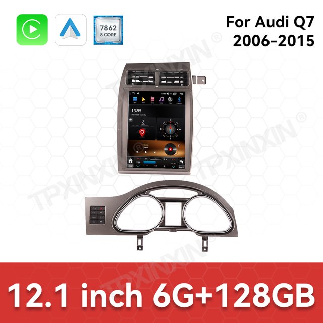 TPXINXIN 12.1 inch Car Radio Multimedia Player with Wireless For Audi Q7 2006-2015 CarPlay Android Auto Autoradio Stereo GPS Navigation WiFi(RHD)
