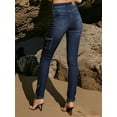 thumbnail image 4 of PAOLA RIBONI Stylish Women's Plain Flap Pocket Cargo Jeans, High Stretch Denim Pants for Casual Streetwear, Ideal Ladies Bottoms for Every Season, 4 of 8