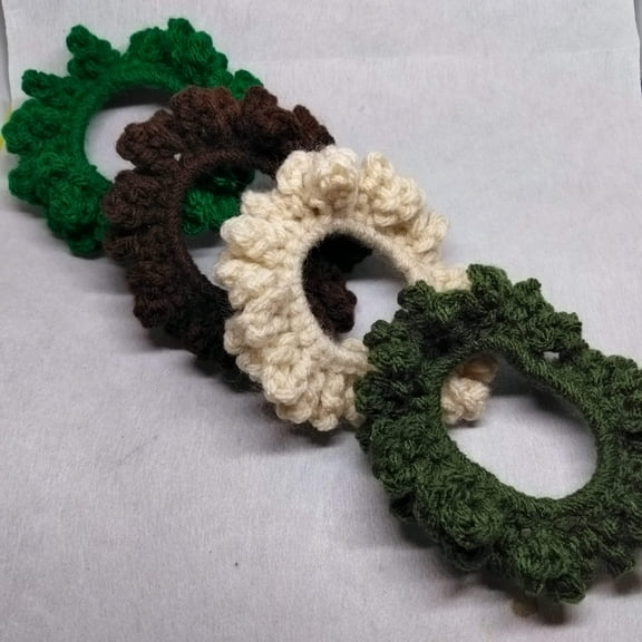 Nylo & Co. Crochet Color Block Scrunchies in Combo #16 - Set of 4