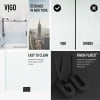 thumbnail image 6 of VIGO Elan 68 to 72 in. W x 76 in. H Frameless Sliding Shower Door with VMotion in Matte Black with Clear Glass, 6 of 12