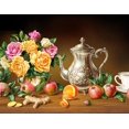 thumbnail image 1 of 5D Diamond Painting Garden Kitchen Tea Set Flowers Diamond Embroidery Cross Stitch Kits Mosaic Drill Landscape Home Decor GiftsRound 40X50 Gao Jinjia LED, 1 of 2
