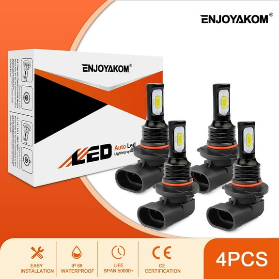 4pcs For Toyota Sienna 2006-2010 LED Headlight Bulbs Kit High Low Beam 6000K White