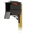 thumbnail image 3 of Special Lite Products Kingston Curbside Mailbox with Newspaper tube and Floral front single mailbox mounting bracket, 3 of 4