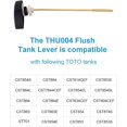 thumbnail image 3 of GFDYREE Toilet Handle Tank Flush Lever Replacement Compatible with TOTOTHU004-CP Trip Lvr for ST701, CST854, Side Mount Toilet Flush Handle, Toilet Trip Lever, Toilet Repair Handle, Matte Bl, 3 of 7
