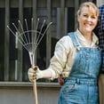thumbnail image 5 of Raindrops Dethatching Rake For Lawn Care Stainless Steel Rake With Flat Teeth 1Pcs, 5 of 5