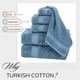 thumbnail image 2 of Toallas de baño TEXTILOM 100% algodón turco, 6 unidades, azul medio, 2 of 6