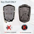 thumbnail image 2 of SUGUANGHUI Key Fob Shell Case Replacement Fits for ATS ATS-v CTS CT6 XTS XT5 XT4 XT6 SRX 2014 2015 2016 2017 2018 2019 2020 2021 Keyless Entry Remote Control 5btn Pad Cover, 2 of 5