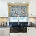 thumbnail image 6 of Coolnut Paisley Floral Kitchen Curtains 2 Panels, UV Protected Tier Curtains Half Window Curtains Kitchen Tiers for Guest Room Bathroom Sink Laundry Room Basement,24 x 27 Inch, 6 of 6