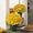 5 Bundle of Gold, variant on Funsdecor Artificial Fall Mums & Eucalyptus Bouquet - UV Resistant Outdoor Flowers, Fade-Resistant & Weatherproof for Porch/Patio, Rich Sunset Colors