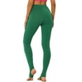 thumbnail image 3 of Allegra K Women's Solid Soft Elastic Waistband Gym Yoga Stirrup Pants, 3 of 5