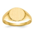thumbnail image 1 of Solid 14k Yellow Gold Engravable Signet Ring (8.6mm) - Size 7, 1 of 5