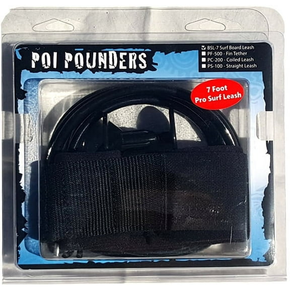 Blocksurf Poi Pounders Surfing Leash, Blue, 7 ft