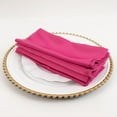 thumbnail image 4 of Balsa Circle 5 Pieces 20" Fuchsia Lamour Satin Napkins Wedding Party, 4 of 6