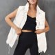 thumbnail image 2 of Gibobby Chalecos de invierno para mujer, Chaleco acolchado con cierre para mujer, cuello alto, sin mangas, con bolsillos(Blanco,G), 2 of 5