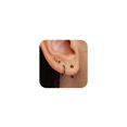 thumbnail image 1 of Pendientes Poxtex con forma de aro dorado y negro, chaqueta de plata 925, 1 of 6