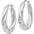 thumbnail image 2 of Sterling Silver Polished Hoop Earrings (39x26), 2 of 5