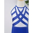 thumbnail image 6 of TiaoBug Kids Girls Gymnastics Leotards Sleeveless Shiny Ballet Dance Performance Biketard Tumbling Jumpsuit Royal Blue 14, 6 of 7