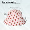 thumbnail image 4 of Vsdgher Strawberry Print Bucket Hat for Men&Women Bucket Hat Reversible Summer Double-Side-Wear Travel Gardening, Beach, Camping, Hiking, Fishing Cap, 4 of 5